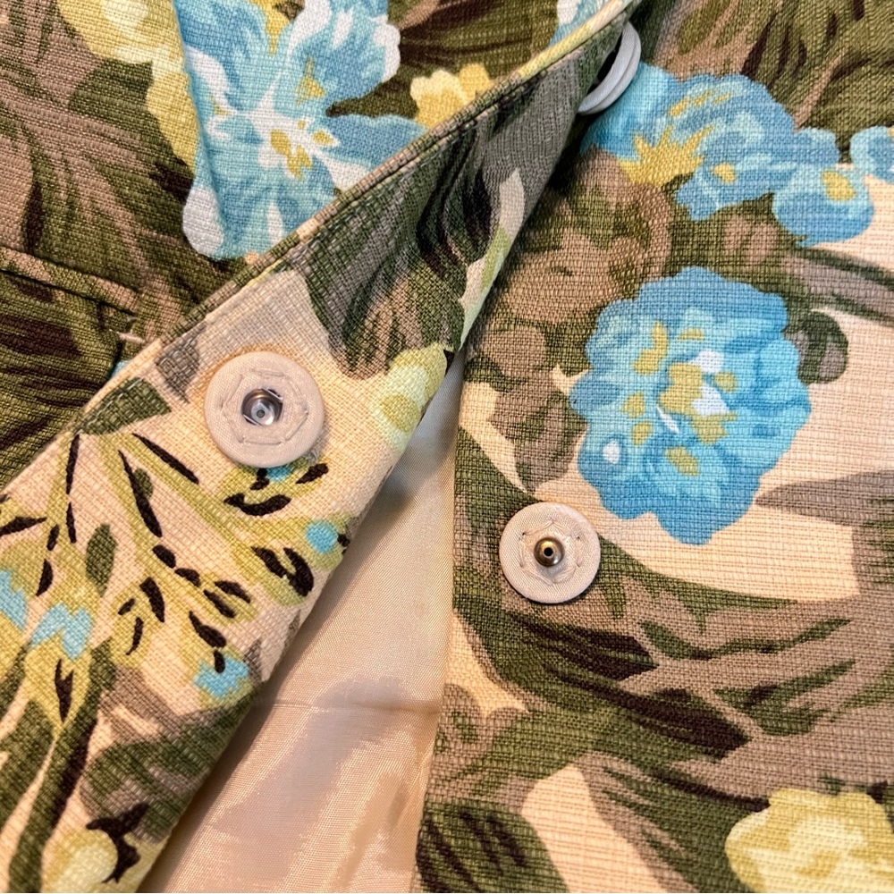 Ann Taylor LOFT Floral Botanical Print Blazer Jacket Size 12 Vibrant Tropical - Picture 9 of 13